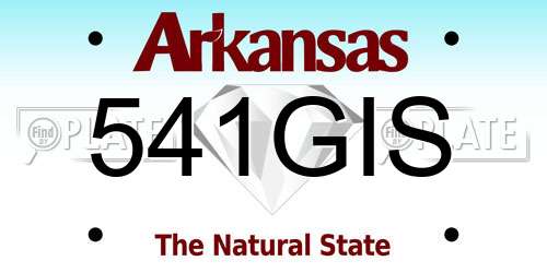 541GIS Arkansas License Plate