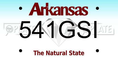 541GSI Arkansas License Plate