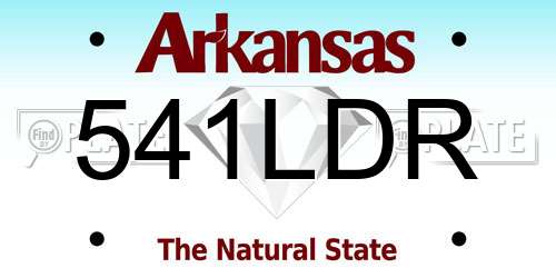 541LDR Arkansas License Plate