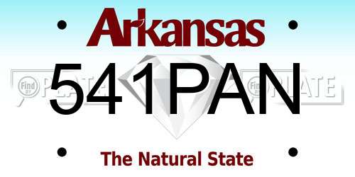 541PAN Arkansas License Plate