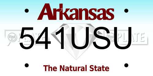 541USU Arkansas License Plate