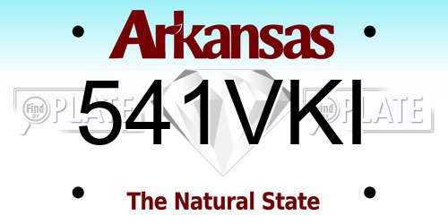 541VKI Arkansas License Plate