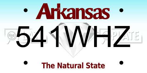 541WHZ Arkansas License Plate