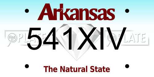 541XIV Arkansas License Plate