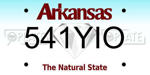 541YIO Arkansas License Plate