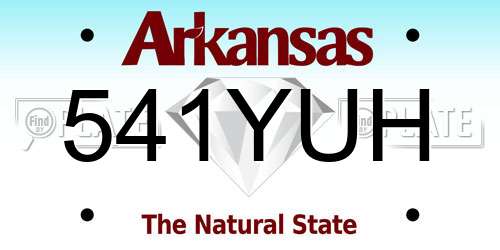 541YUH Arkansas License Plate