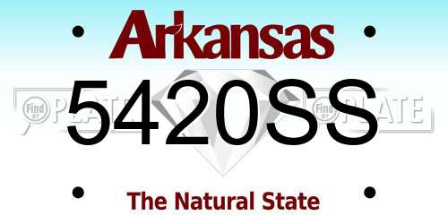 5420SS Arkansas License Plate