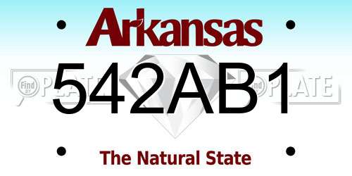 542AB1 Arkansas License Plate