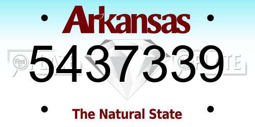5437339 Arkansas License Plate