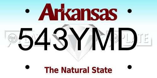 543YMD Arkansas License Plate