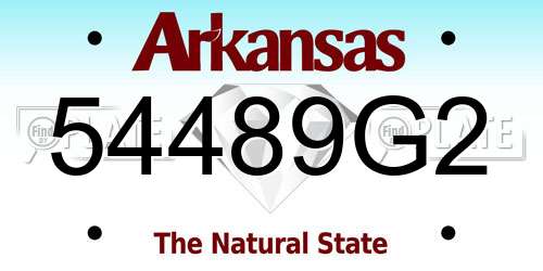 54489G2 Arkansas License Plate