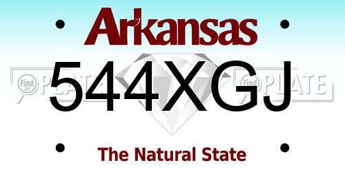 544XGJ Arkansas License Plate