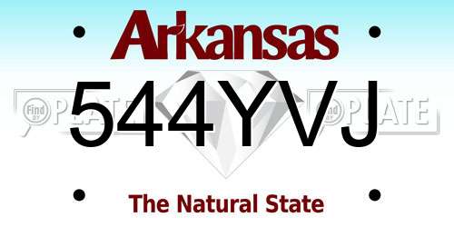 544YVJ Arkansas License Plate