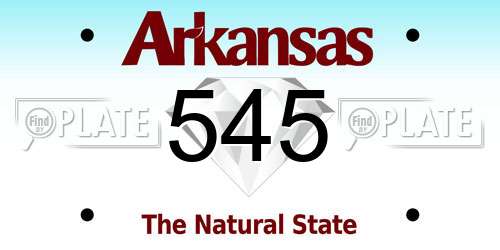 545 Arkansas License Plate