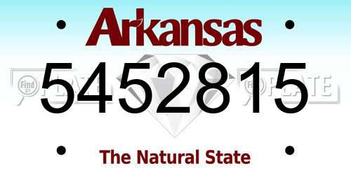 5452815 Arkansas License Plate