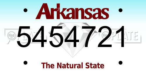 5454721 Arkansas License Plate