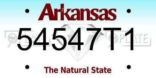 54547T1 Arkansas License Plate