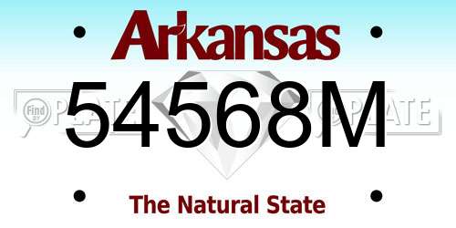 54568M Arkansas License Plate