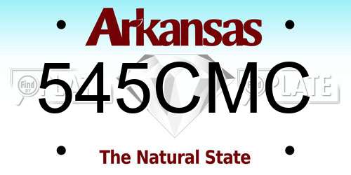 545CMC Arkansas License Plate