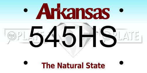 545HS license plate in AR state