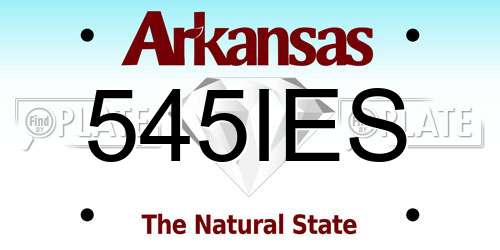 545IES Arkansas License Plate