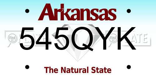 545QYK Arkansas License Plate
