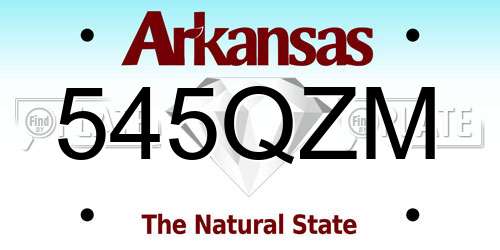 545QZM Arkansas License Plate