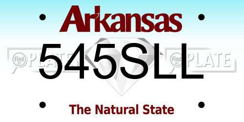 545SLL Arkansas License Plate