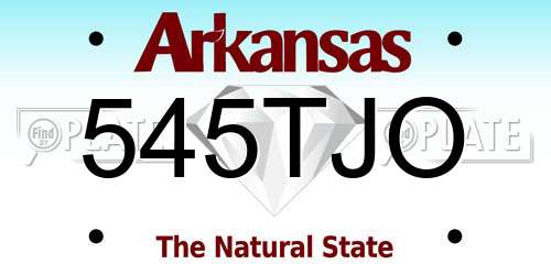 545TJO Arkansas License Plate