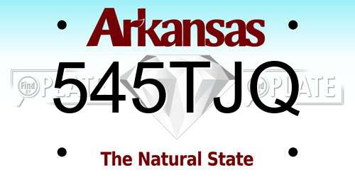 545TJQ Arkansas License Plate