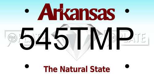 545TMP Arkansas License Plate