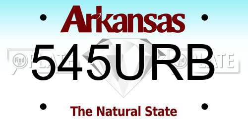 545URB Arkansas License Plate