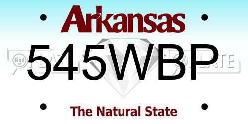 545WBP Arkansas License Plate