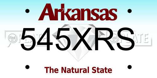 545XRS Arkansas License Plate