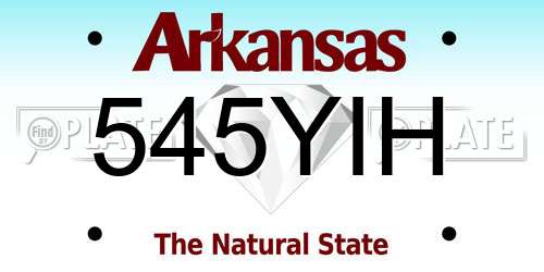 545YIH Arkansas License Plate