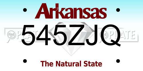 545ZJQ Arkansas License Plate