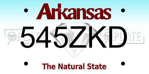 545ZKD Arkansas License Plate