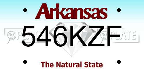 546KZF Arkansas License Plate