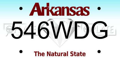 546WDG Arkansas License Plate