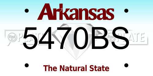 5470BS Arkansas License Plate