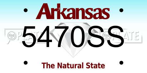 5470SS Arkansas License Plate