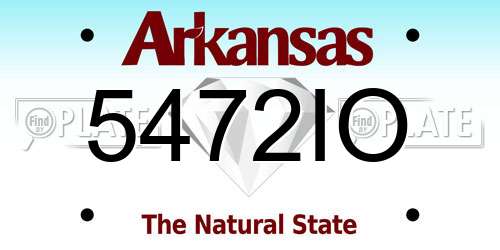 5472IO Arkansas License Plate