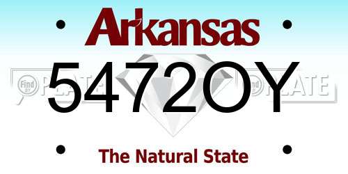 5472OY Arkansas License Plate