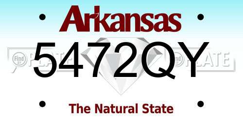 5472QY Arkansas License Plate