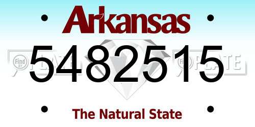 5482515 Arkansas License Plate