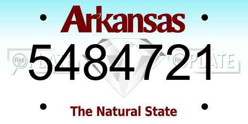5484721 Arkansas License Plate