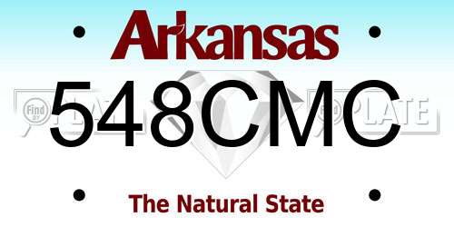 548CMC Arkansas License Plate