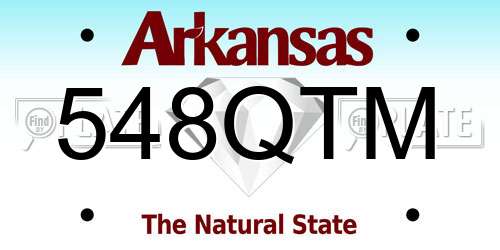 548QTM Arkansas License Plate