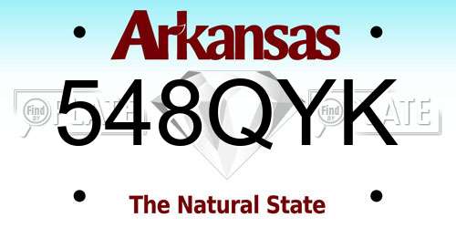 548QYK Arkansas License Plate
