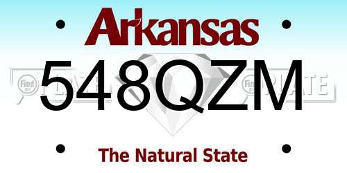 548QZM Arkansas License Plate